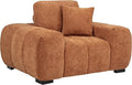 Coaster Home Furnishings - Octavia - Fabric Upholstered Track Arm Accent Chair with Curved Shape Tufted Waterfall Seat and Reversible Back Cushion - Living Room - Orange - 509353