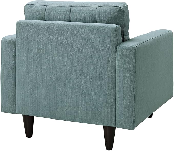 Modway EEI-1013-LAG Empress Mid-Century Modern Upholstered Fabric Armchair in Laguna