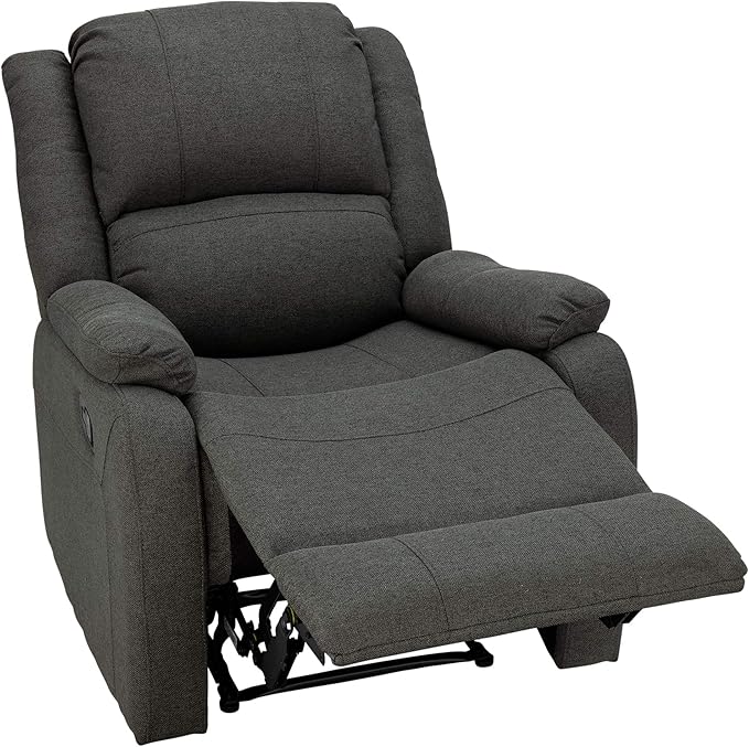 RecPro Charles Collection | 30 Zero Wall Wall Hugger Recliner | Slideout RV Living Room Chair | Cloth (Fossil 1 Chair)