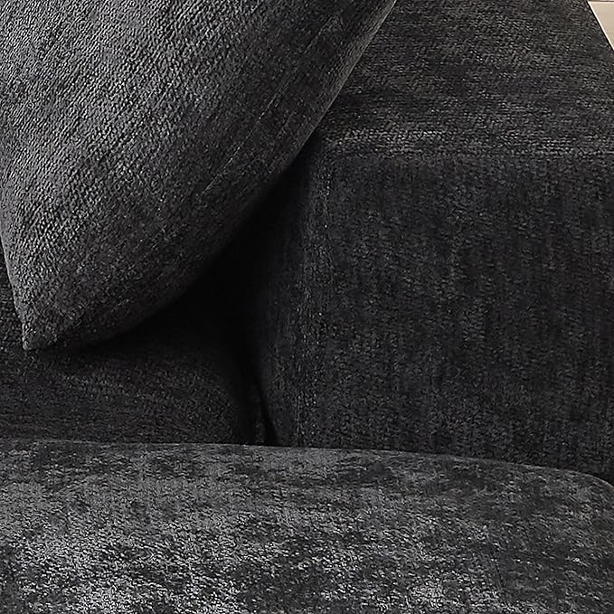 78-Inch Boneless Love Seat Couches in a Box Modern 2 Seat Floor Modular Foam Cloud Sofa Chenille Loveseat Couch W/Wide Square Armrests for Home Apartments Bedroom