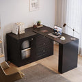 Tribesigns 78 L Shaped Computer Desk with 3 Drawers Reversible Corner Desk with Cabinet for Small Space L Shape Desk with Storage for Writing Study Work Executive (Black)