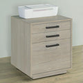 3-Drawer Small File Cabinet with Lock Under Desk Locking Storage Drawers Organizer for Home Office FilingWhitegray