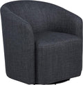 Coaster Home Furnishings - Mossbrook - Wood - Swivel Accent Chair with Barrel Back Foam Cushioning and 360-Degree Rotating Base - Living Room - Anthracite - 903223