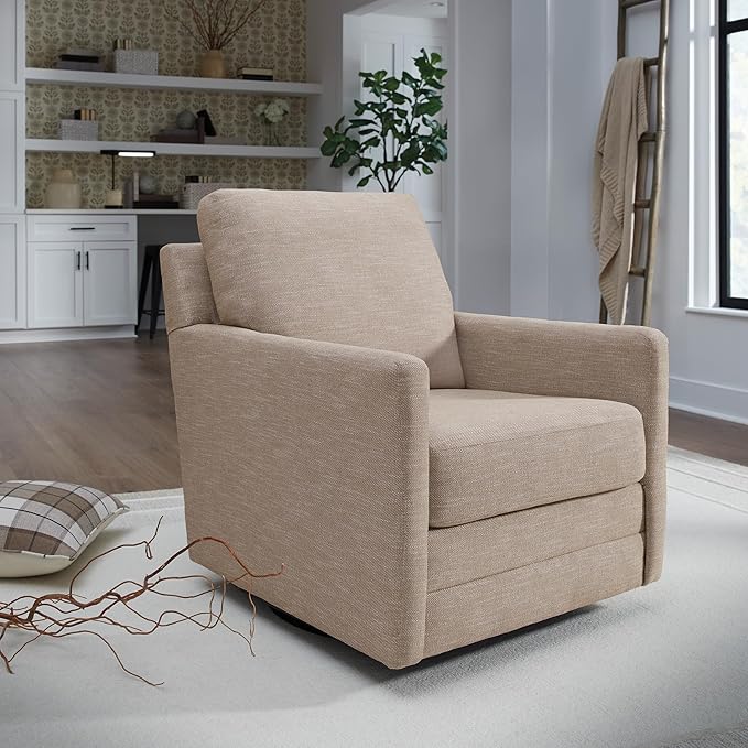 Signature Design by Ashley Freybourne Next-Gen Nuvella Casual Swivel Accent Chair with Reversible Cushions Light Brown
