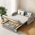 Pull-Out Sofa Bed - Versatile Futon Sleeper Couch for Living Room and Small Spaces(34.25 D x 59.84 W x 37.4 H)- Gray/White RV Lounge (61.61 Gray)