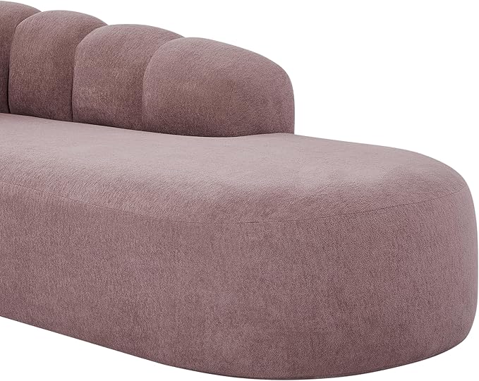 Christopher Knight Home Presie Upholstered Boneless Chaise Lounge Chair Indoor Comfy Chaise Lounge Sofa for Bedroom Modern Home Sofa Living Room No Assembly Required Light Purple