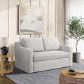 Serta Hawthorne 66.1 Slipcovered Convertible Sleeper Loveseat Full Size Dreamcoil Comfort FingerGuard Pinch Point Protection Polyester Tweed Fabric Linen