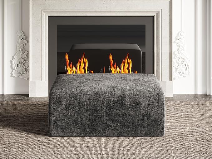 EASE MOOSE Ottoman for Boneless Oversized SectionalCloud Couch Single Ottoman for Boneless Cloud Sofa Dark Grey