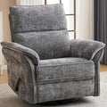 Oversized Rocking Chair Nursery with Adjustable Headrest 26 Extra Wide Glider Recliner Nursery Chair for Nursery 360° Swivel Rocker Recliner with Overstuffed Armrest Dark Grey