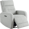 Watson &amp Whitely Swivel Power Recliner with Adjustable Headrest Recliner Chairs for Adults Small Glider Rocker for Living Room Fabric in Dove Grey