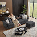 108 Sectional Sofa Convertible L Shaped Sofa with Ottoman and Large Storage 4 Seat Sectional Couch with Cup Holder Couches for Living Room Apartment Office (Dark Grey)