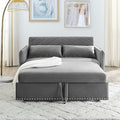 Goohome 2 in 1 Convertible Sofa Pull BedRecliner Futon Sofá Chair Loveseat Sleeper for Living RoomSmall Apartment C-Grey a