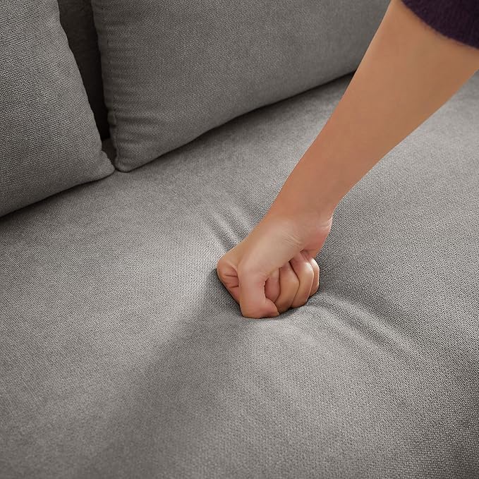 49 Small Loveseat Sofa 2 Seat Light Grey Loveseat Couches Love Seat Sofa Couch with Throw Pillow for Small Spaces Living Room Apartment Dorm Room