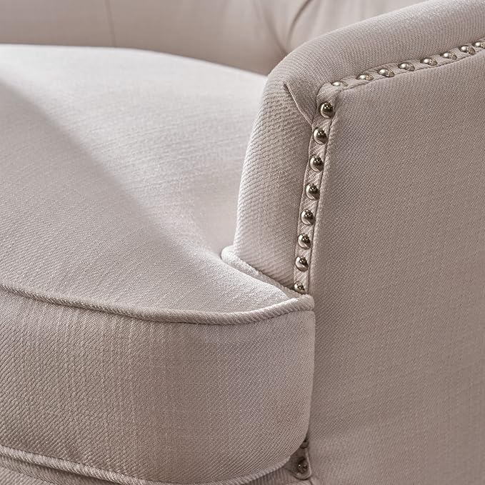 Christopher Knight Home Tafton Fabric Club Chair Ivory 35.25D x 33W x 33.75H in