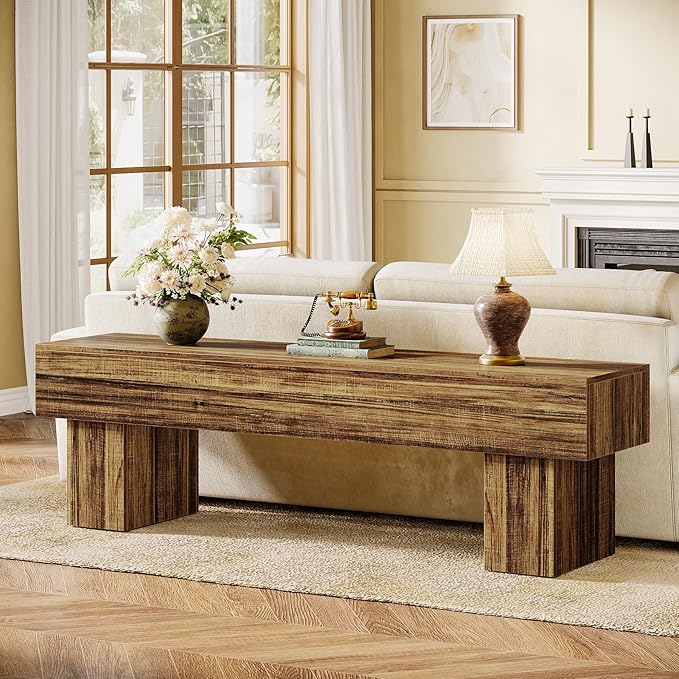 Tribesigns 63 TV Stand Farmhouse Entertainment Center Low TV Console Table for Living Room Long Media Console Television Stands for 55/60/65 Inch TV