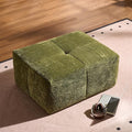 38 Plush Corduroy Ottoman Upholstered Cloud Ottoman for Boneless Couch in A Box Compressed Memory Foam Footrest No Assembly Require Green