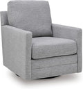 Signature Design by Ashley Freybourne Next-Gen Nuvella Casual Swivel Accent Chair with Reversible Cushions Light Gray