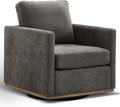 Aoiy &amp Wifon 30.7 W Swivel Accent Chair Mid Century Modern Swivel Chair for Living Room Comfy Small Accent Chair Wavy Chenille Charcoal