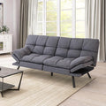 Hcore Futon Sofa Bed Memory Foam Sofa Bed 71 L x 31 W x 16 H Dark Grey