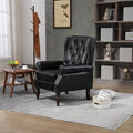 Modern Living Room Armchair Mid Century Accent Chair with Rolled Arms and Tufted BackUpholstered PU Leather Sofa Leisure Chair for Living Room/Bedroom/Office/Club
