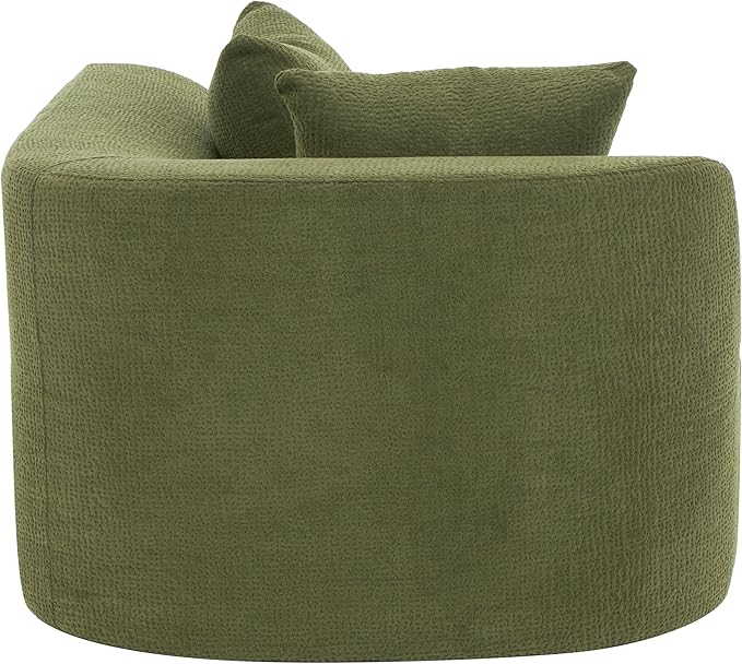 Christopher Knight Home Randa Modern Fabric Upholstered 5-Seater Sofa Oversized Chair Cloud Couch Fully Assembled Long Sofa Chaise Lounge Fully Assembled Olive Green