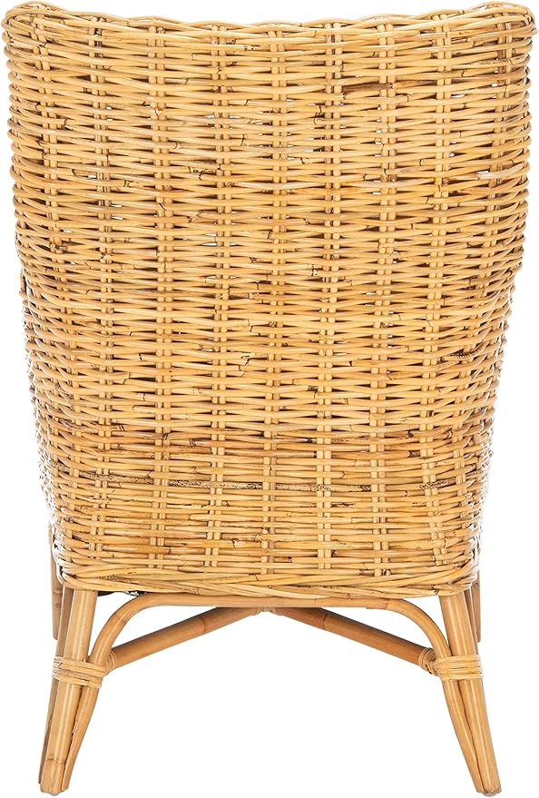 Safavieh Home Collection Cristen Rattan Cushion Accent Chair Natural/White (ACH6513B)