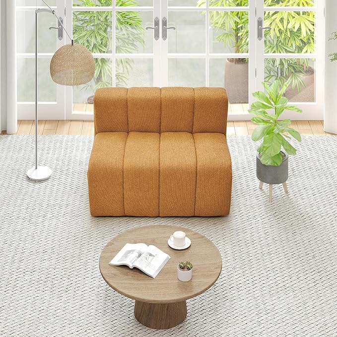 LEVNARY Rectangular Module for Modular Sofa Couch (Turmeric)