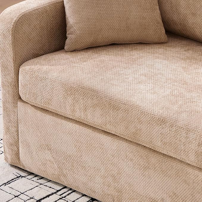 44 Large Accent Chair for Living RoomBrown Oversized ChairCozy Reading Chairs for AdultsUpholstered Chenille ChairBig Armchair Comfy