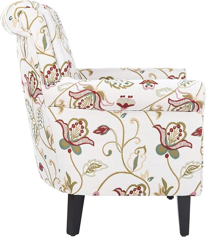 Safavieh Mercer Collection Margaret Ivory Floral Cotton Club Chair