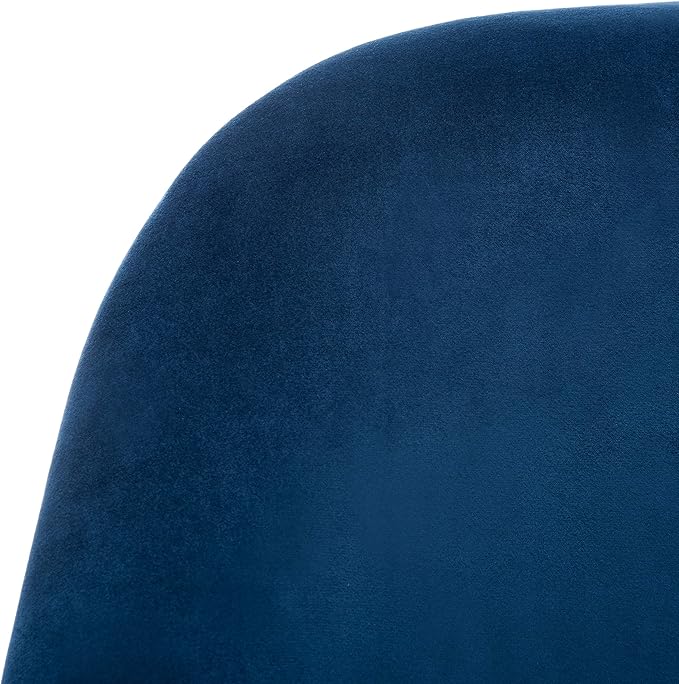 Safavieh Home Brienne Retro Glam Navy Velvet and Brass Arm Chair