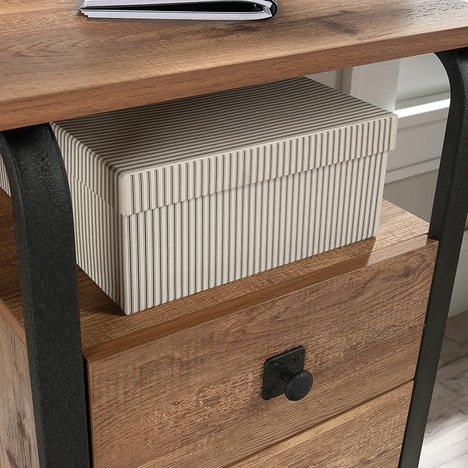 Modern Spacious Computer Desk with Smooth-Glide Drawer – Durable Home Office Desk with Full-Extension File Storage Easy Assembly for Study or Work