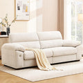 Ihanherry 90 Modern Sofa for Living Room Deep Seat Chenille Couch with Fast Charging Port &amp Removable Washable Cushions Pillow-Armrest Loveseat for Small Space/Apartment Sturdy Frame Beige