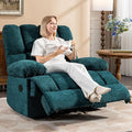 WILLOVE Oversized Rocker Recliner Chair Rocking Recliners Overstuffed Soft Big Man Manual Recliner Extra Large Living Room Chair 350 LBS Capacity Teal L