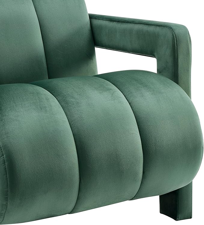Roundhill Furniture Velmor Contemporary Velvet Accent Armchair Green