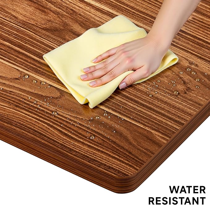 BIZUM Whole-Piece Particle Board Table Top Wood Countertop for Standing Desk DIY 55x28x1 Inch Walnut Desk Top