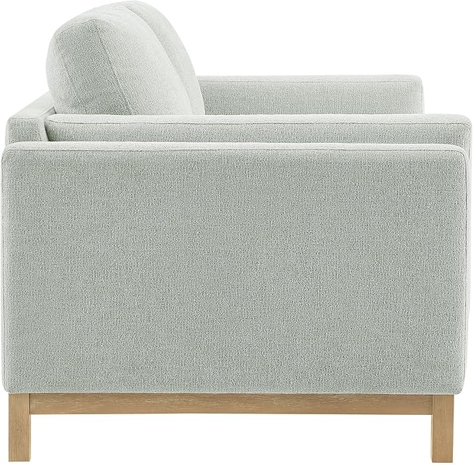 Modway Roscoe 63 Inch Fabric Loveseat in Mist - Comfortable Upholstered 2 Seater Couch for Living Room Apartment or Office Seating