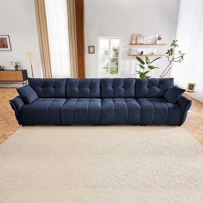 mikibama Oversized Modular Sectional Sofa141.7 Chenille 4-Seat CouchModern 4 Seater Sofas Couches for Living RoomComfy Large Couches with Deep Seat for Apartment