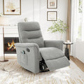 Manual Recliner Chair with Two Adjustable Positions Rocking and Swivel Recliner Rocking Recliner Massage Recliner with 8-Point Massage Function and Adjustable Backrest for Living Room (Grey15)