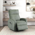 Lexicon Power Lift Recliner Chair for Elderly with Remote Control Gentle Lift Motion Side Pocket Armrest Corduroy Upholstered Electric Recliner for Living Room/Bedroom Easy Assembly Green
