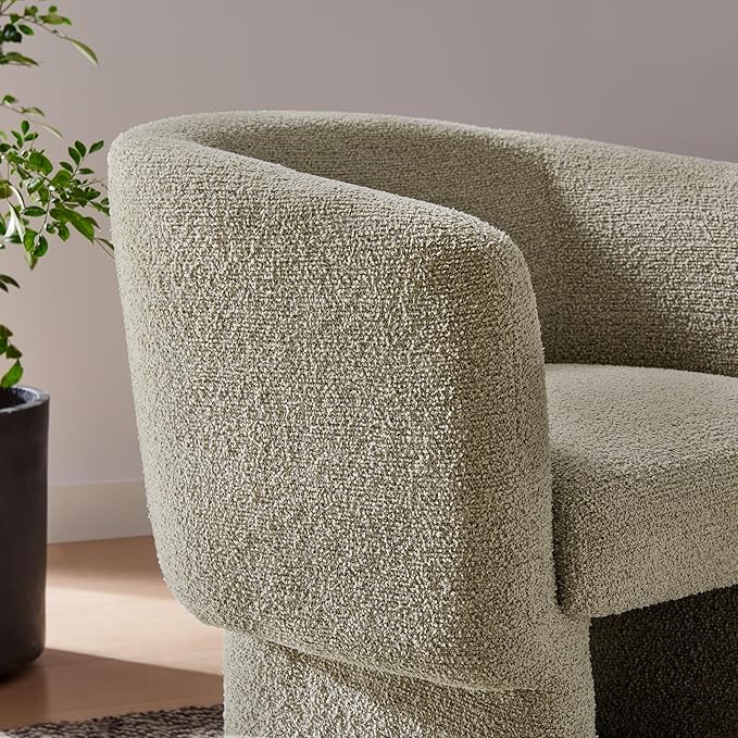 Modway Muse Comfy Barrel Accent Chair in Cork