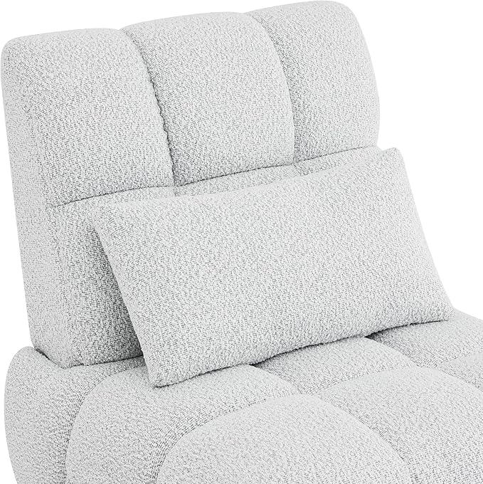 Watson &amp Whitely Oversized Power Recliner Chair for Adults Swivel Rocker Recliner Chair with Lumbar Support Ultra-Comfy Glider Recliner for Living Room Theater Seating Single Sofa Grey