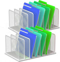 Kuntine.B Desk File Organizer Upright Mesh Desktop Organizer File Sorter Office Organization File Holder for Home Office &amp Classroom (Silver 2 Pack 7-Section)