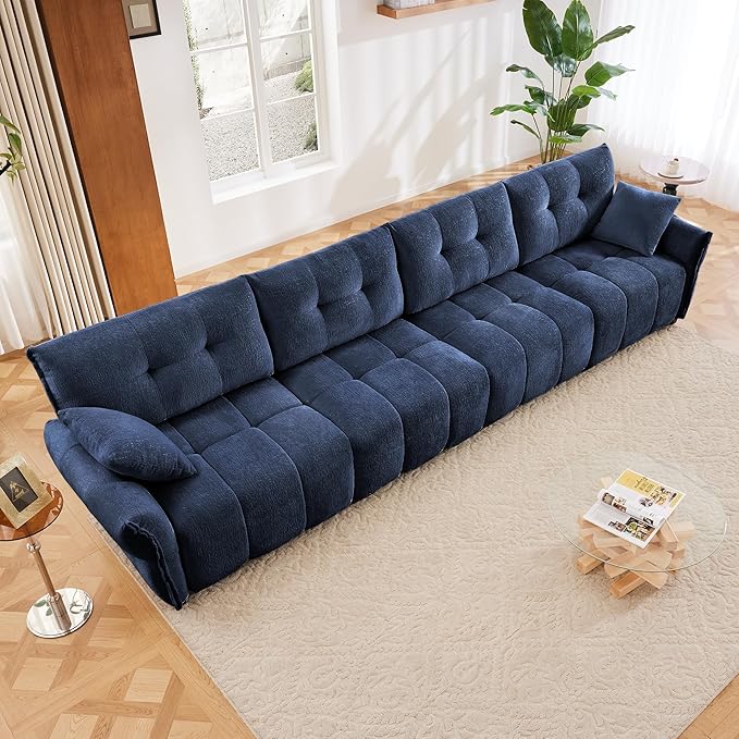 mikibama Oversized Modular Sectional Sofa141.7 Chenille 4-Seat CouchModern 4 Seater Sofas Couches for Living RoomComfy Large Couches with Deep Seat for Apartment