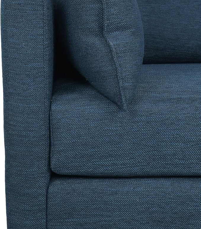 GDFStudio Tufted Club Chair Accent Armchair Accent Arm Reading Chair for Living Room Upholstered Button Armchair Lounge Chair with Comfy Cushion Wooden Leg for Bedroom Office Navy Blue