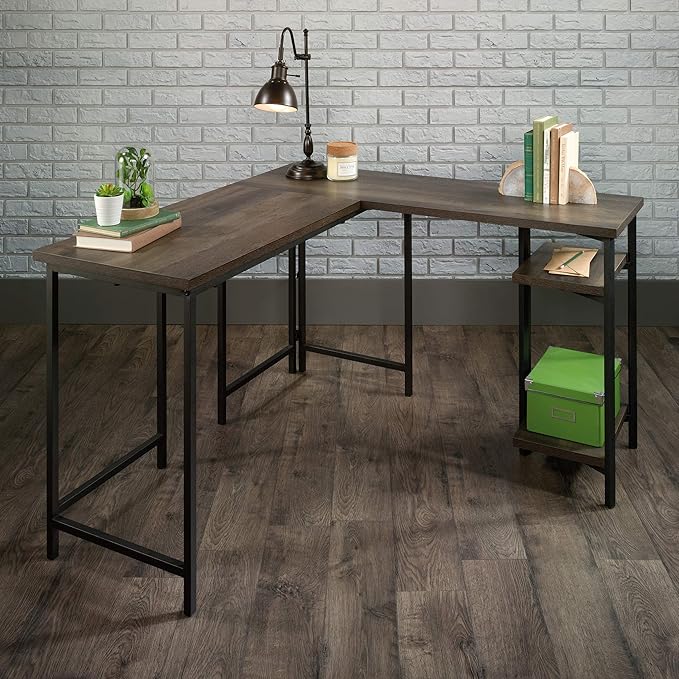 Sauder North Avenue L-Shaped Desk Smoked Oak Finish