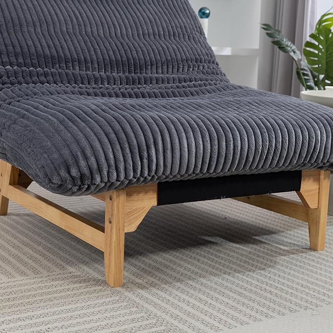 Living Room Chairs Comfy Accent Reading Chair Giant Bean Bag Cloud Chair with Frame for Adults Oversized Beanbag Lounge Sofa for Bedroom (Dark Gray)