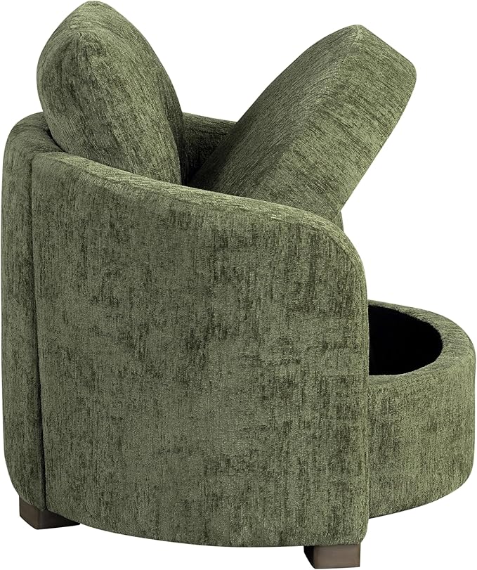 Studio Living® Manchester 44.1 Storage Chair Modern Farmhouse Pocket Coil Comfort USB A &amp C Power Easy Assembly Chenille Fabric Olive