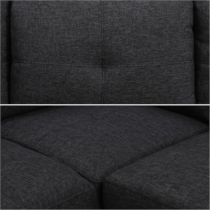 Sectional Couches for Living Room Furniture 4 Seat L Shaped Couches with Ottoman Modular Sectional Sofa for Apartment Furniture Sets Grey