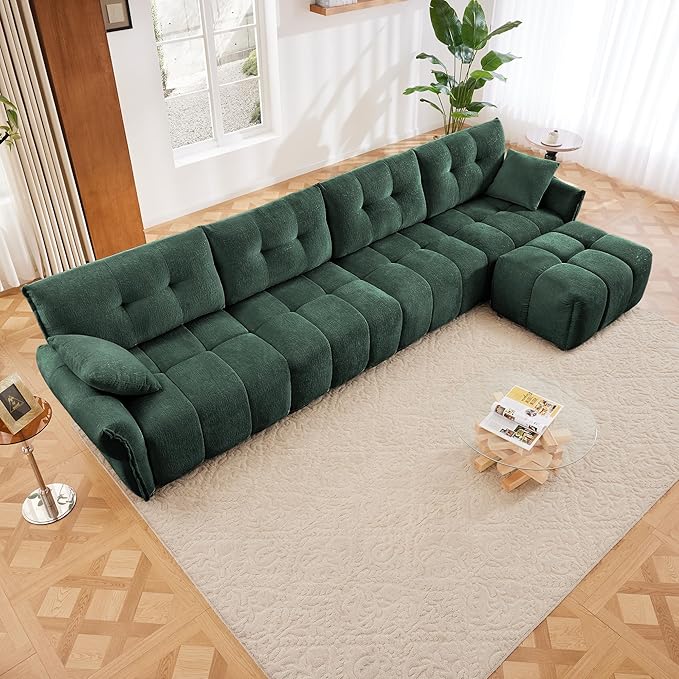 mikibama Oversized Modular Sectional Sofa with Ottoman141.7 Chenille L-Shaped Couch with FootrestModern 4 Seater Sofas for Living RoomLarge Couches with Deep Seat for Apartment