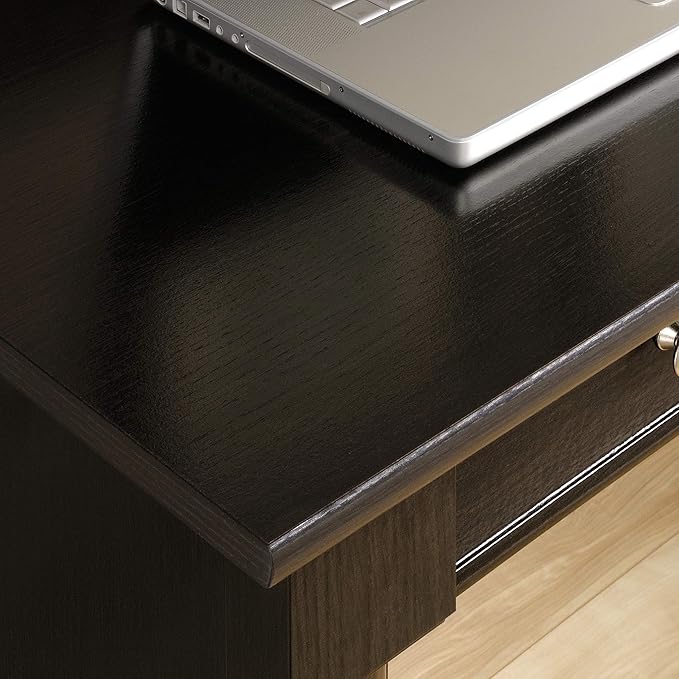 Sauder Palladia Computer Desk with Drawers Home Office Desk with File Cabinet Storage Drawer Cable Management Keyboard Tray in Wind Oak Finish
